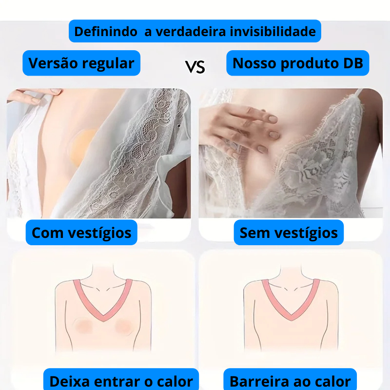 OFERTA IMPERDÍVEL Sutiã Adesivo de Silicone Invisível